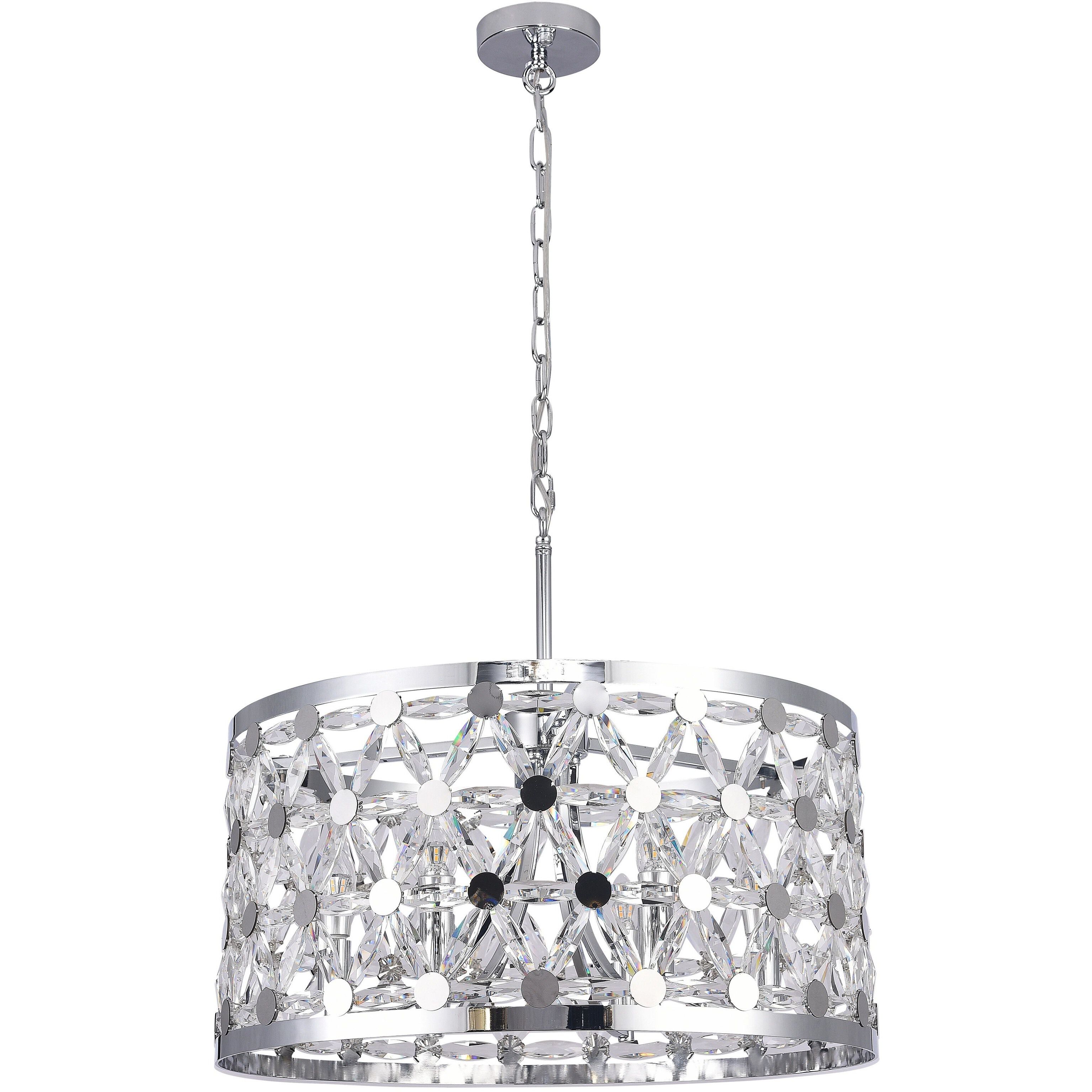 Canada 6 Light 22.6 inch Chrome Chandelier Ceiling Light