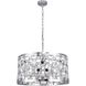 Canada 6 Light 22.6 inch Chrome Chandelier Ceiling Light