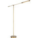 Astrid 54.69 inch 5.00 watt Metal Shade/Vintage Brass Floor Lamp Portable Light