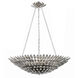 Broche 8 Light 30 inch Antique Silver Chandelier Ceiling Light