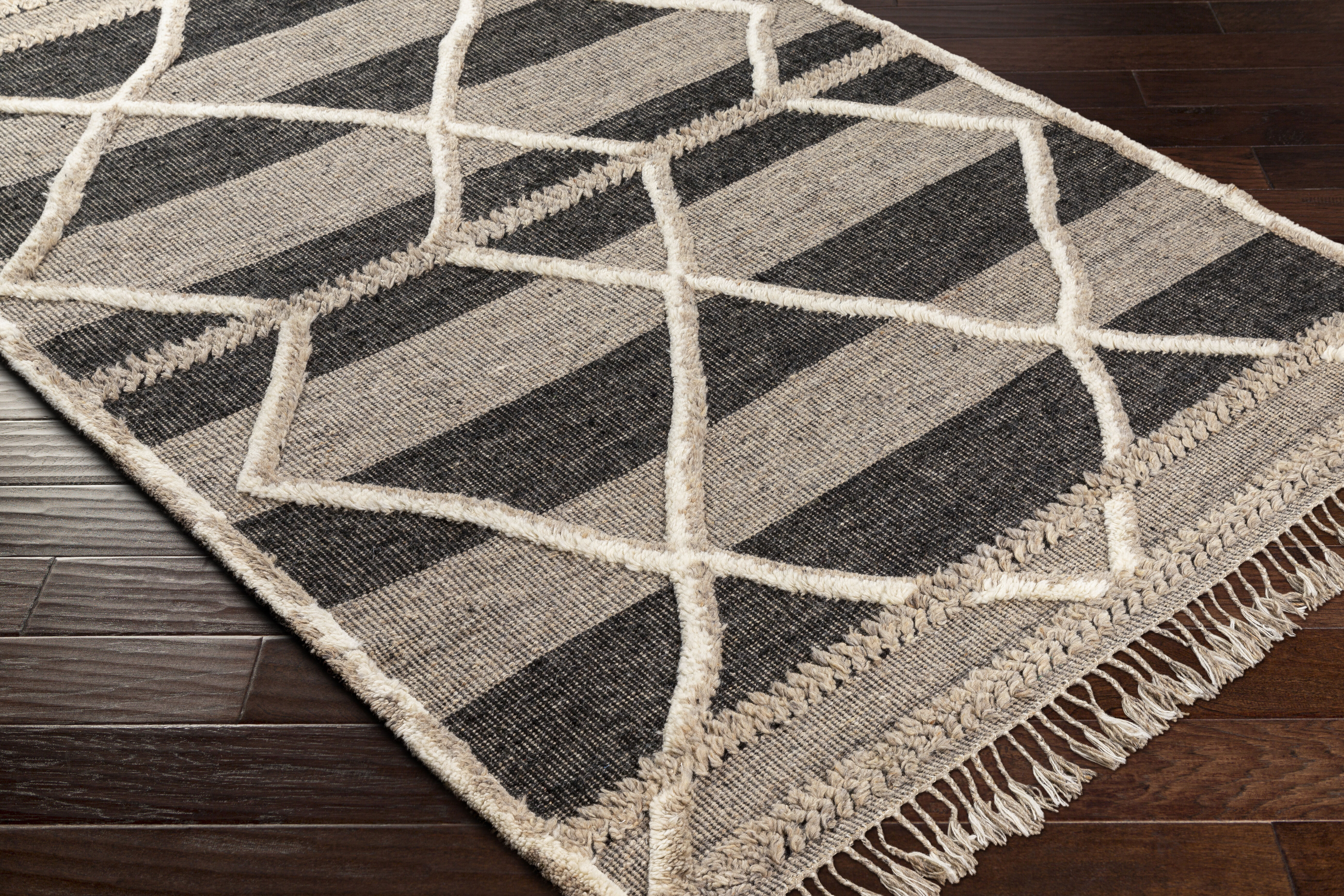 Cadiz 90 X 60 inch Gray Rug in 5 x 8, Rectangle