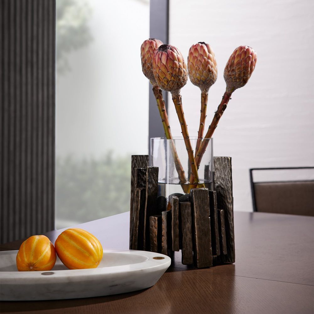 Salvator Antiqued Aluminum Hurricane