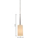 Allure 1 Light 6 inch Brushed Nickel Pendant Ceiling Light
