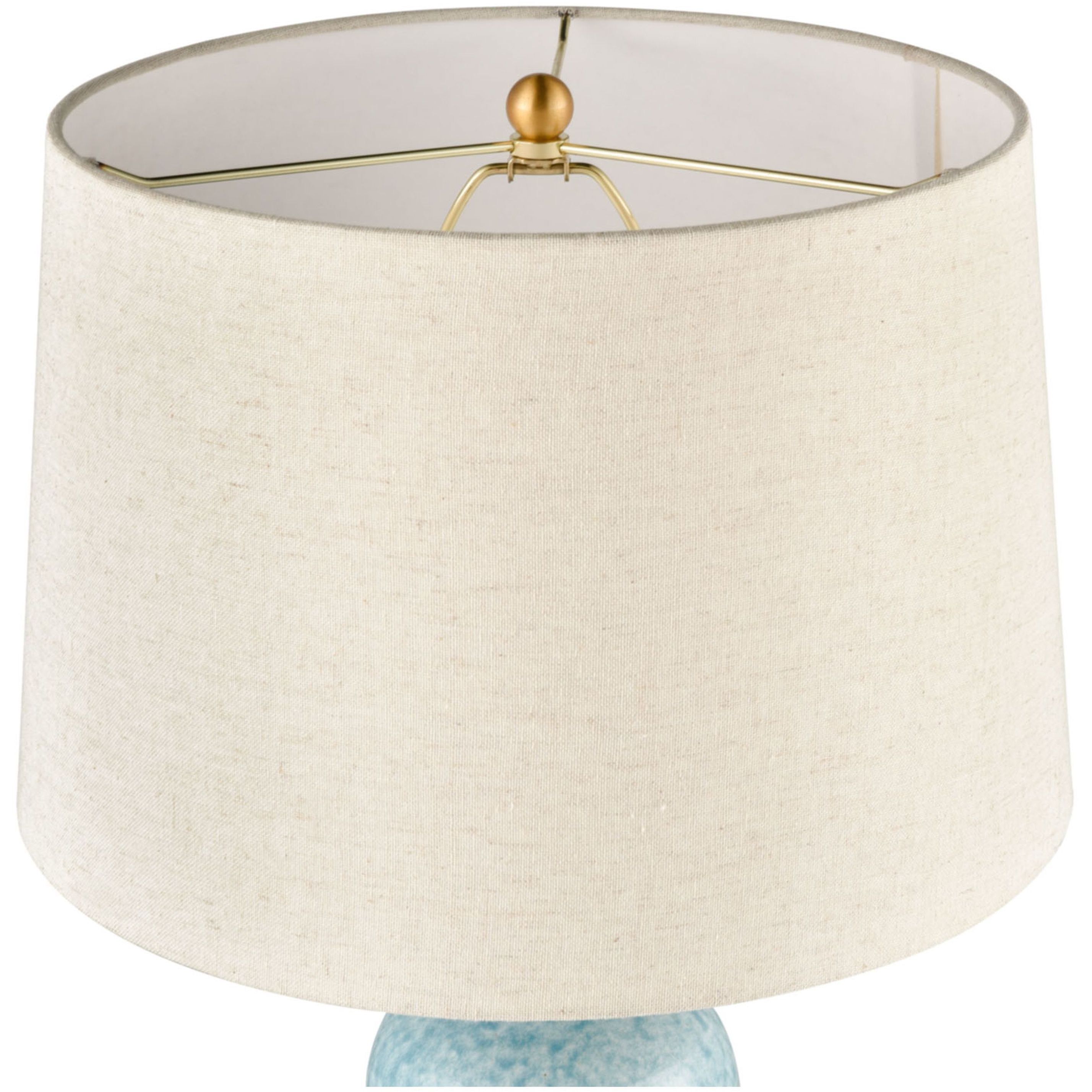 Port Isabel 28 inch 150 watt Blue with Brass Table Lamp Portable Light