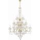 Traditional Crystal 25 Light 45 inch Polished Brass Chandelier Ceiling Light