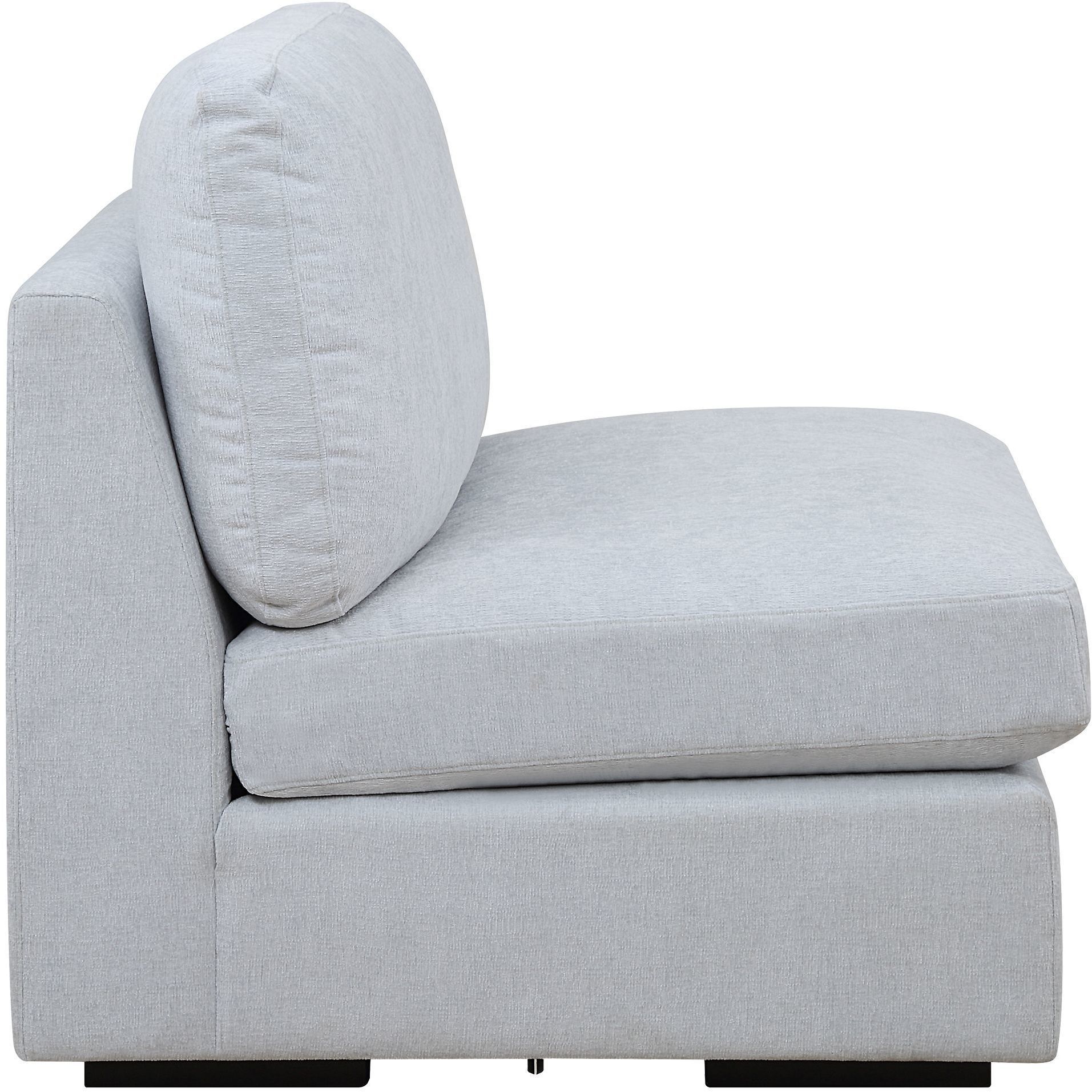 Refuge Light Cloud Blue Polyester Sofa, Armless