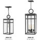 Open Air Porter LED 8 inch Aged Zinc Outdoor Hanging Lantern, Estate Series