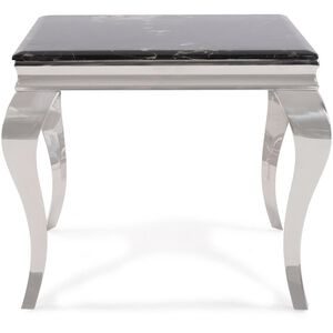 Lexiss 26.5 X 22 inch Black/Silver Side Table