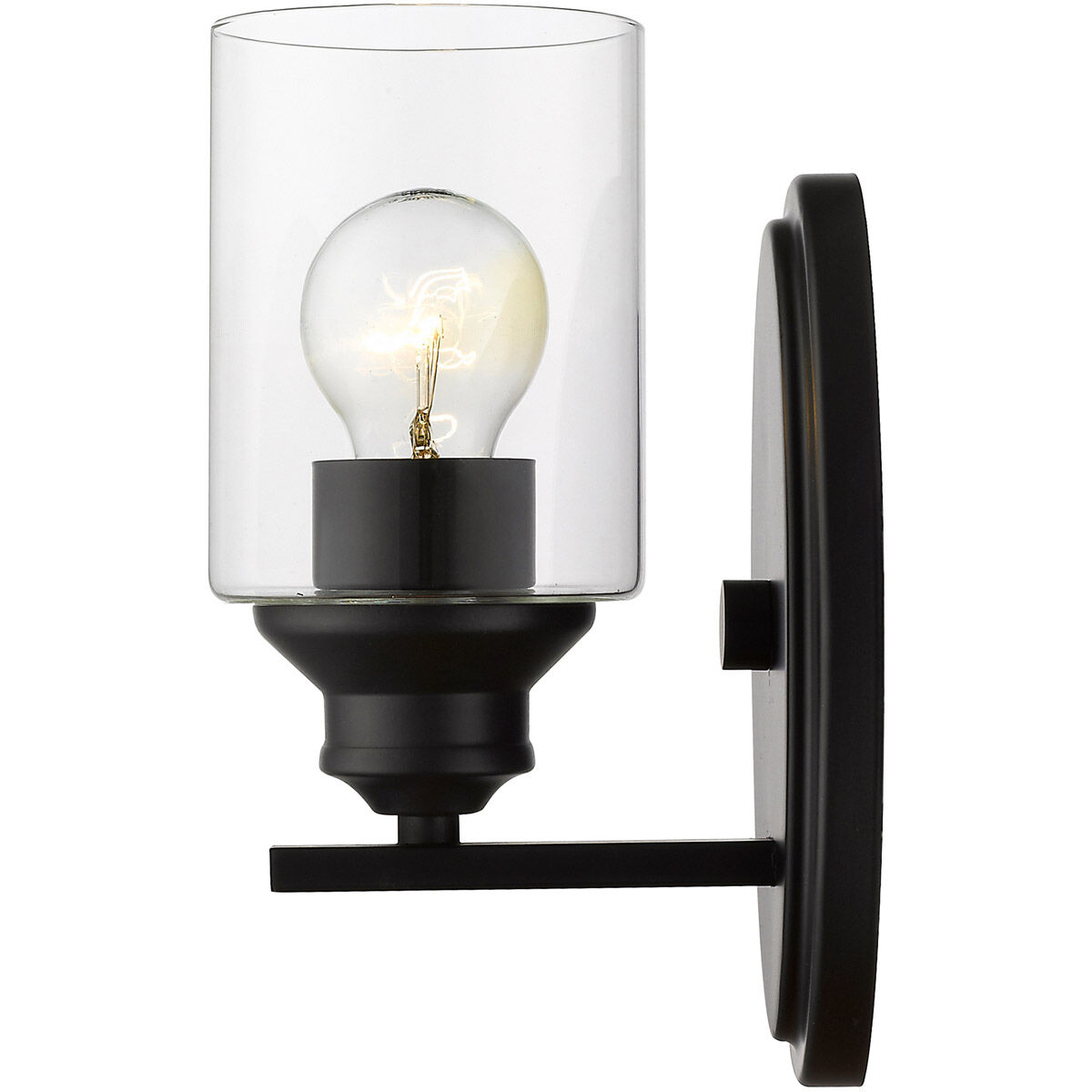 Gemma 1 Light 5 inch Matte Black Sconce Wall Light