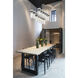 Fontaine Linear Chandelier Ceiling Light in Matte Black