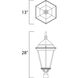 Westlake 3 Light 28 inch Black Outdoor Pole/Post Mount