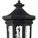 Estate Series Raley 4 Light 26.25 inch Museum Black Outdoor Post Mount Lantern in Non-LED, Clear Water