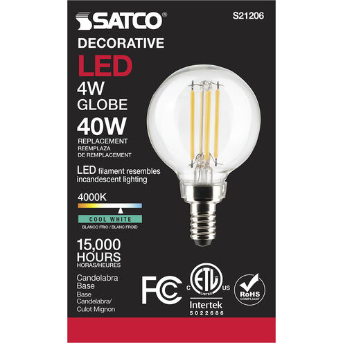 Lumos LED Candelabra Candelabra 4.00 watt 4000K LED Filament