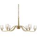 Barcelona 6 Light 40.25 inch Natural Brass Chandelier Ceiling Light
