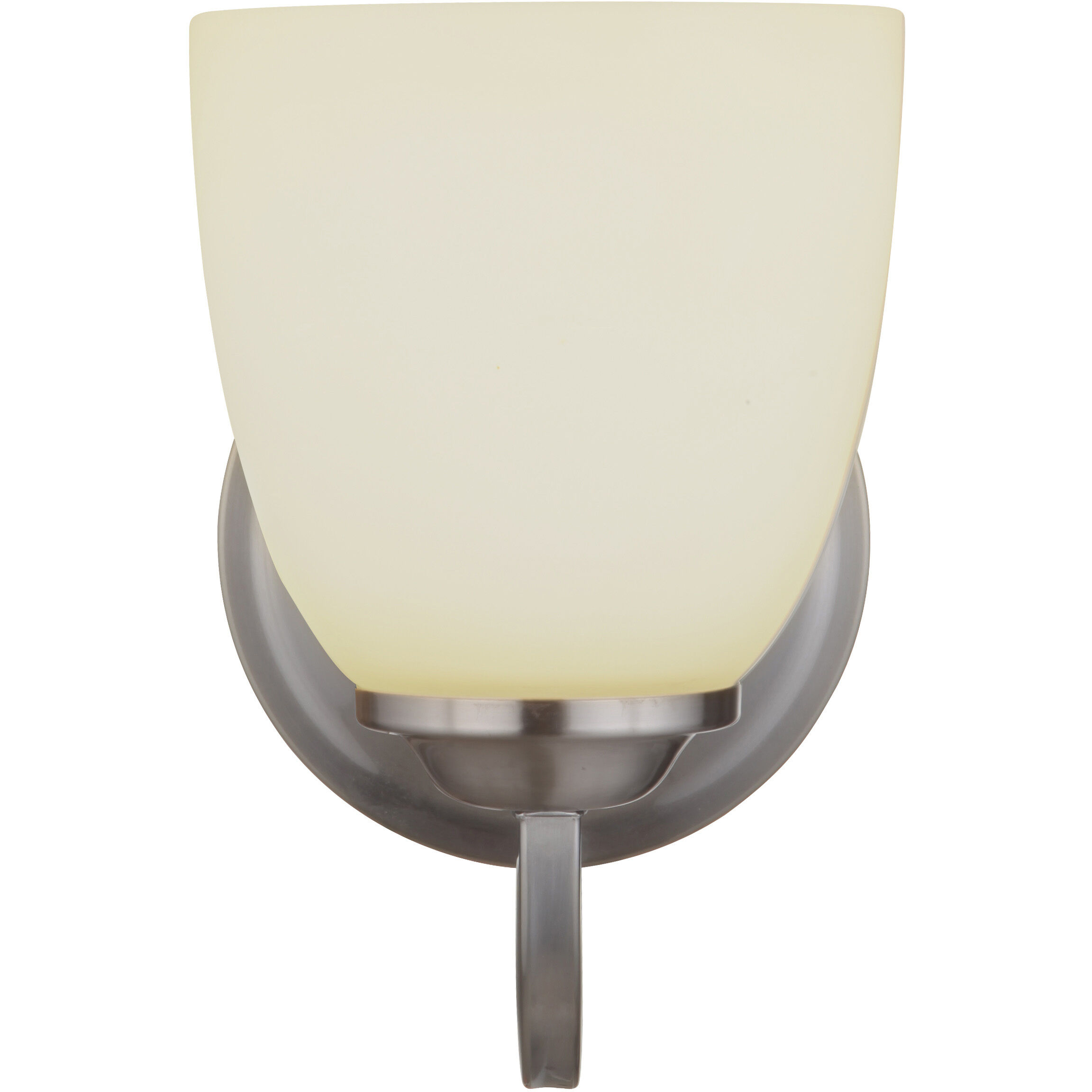 Neighborhood Serene 1 Light 5.63 inch Brushed Polished Nickel Wall Sconce Wall Light in White Glass, Neighborhood Collection