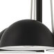 Kahn 3 Light 22 inch Midnight and Satin Aluminum Down Chandelier Ceiling Light