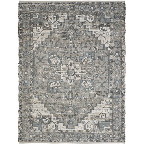 Pongola 48 X 36 inch Natural and Teal Indoor Rug, 3’ x 4’ ft