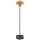 La Rue 36 inch 7 watt Brushed Brass/Black Table Lamp Portable Light