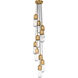 Thomas O'Brien Junio LED 9.5 inch Hand-Rubbed Antique Brass Pendant Ceiling Light in Clear Glass