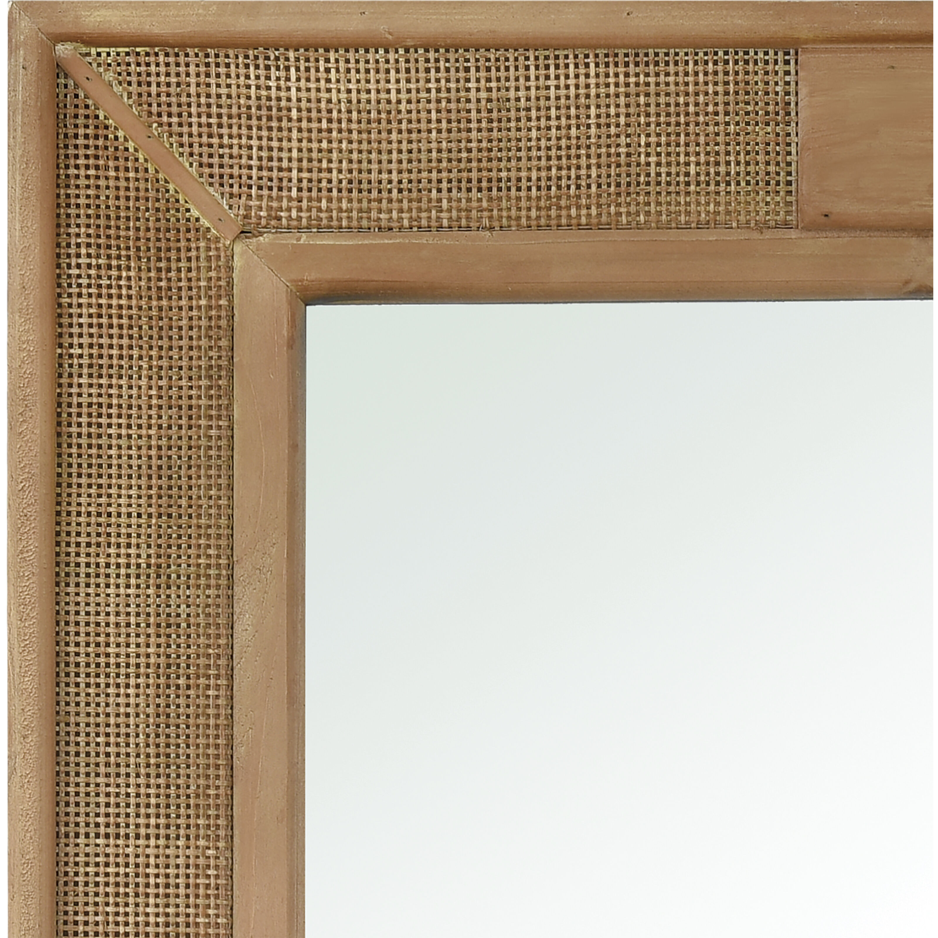 Cabana 39.5 X 29.5 inch Natural and Mirror Wall Mirror