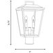 Drew & Jonathan Kennewick 2 Light 16.75 inch Textured Black Outdoor Post Lantern, Medium