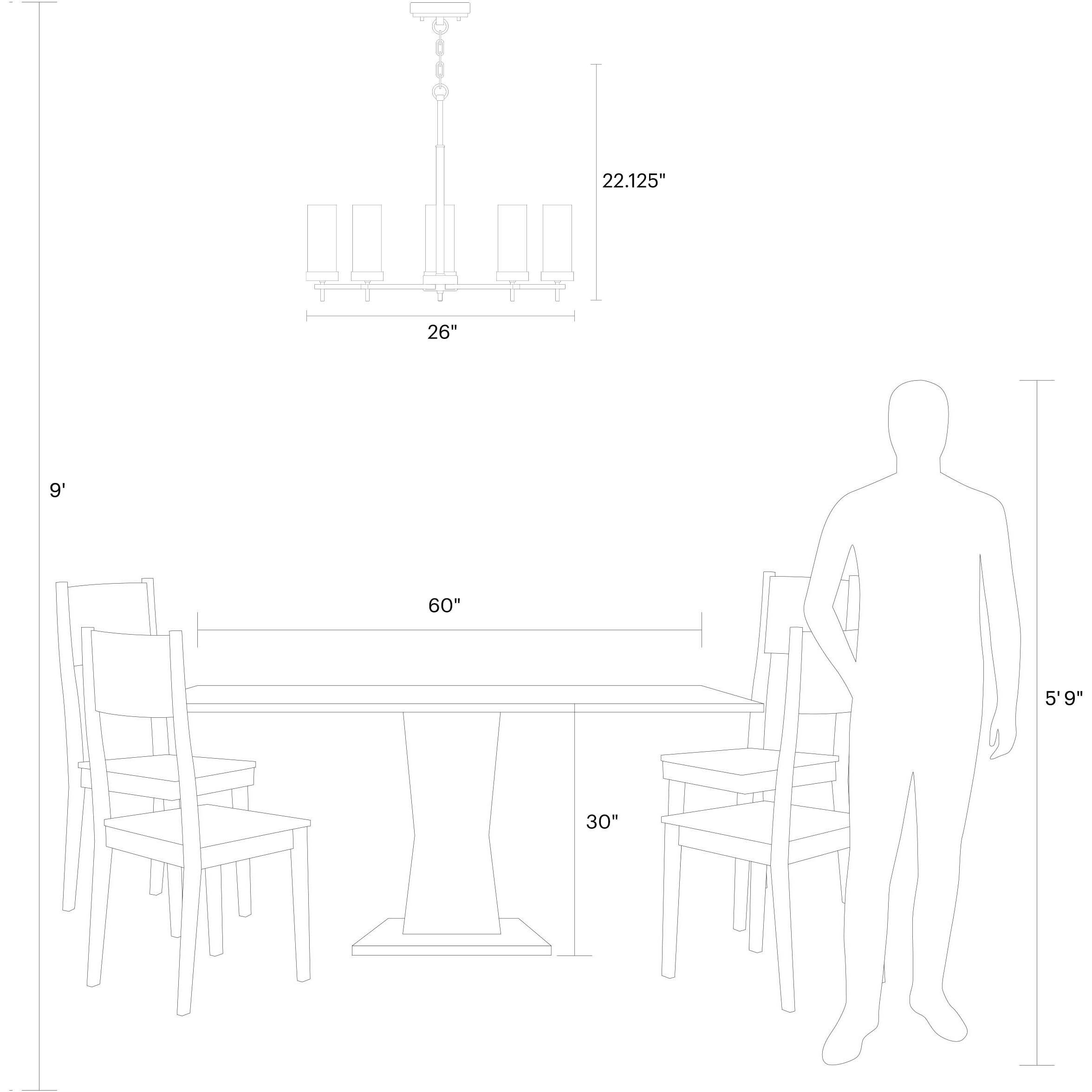 Sean Lavin Zire 5 Light 26 inch Brushed Oil Rubbed Bronze Chandelier Ceiling Light