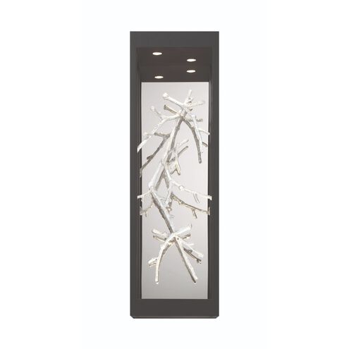 Aerie LED 20 inch Silver and Black Outdoor Wall Sconce, Both Indoor/Outdoor