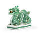 Chelsea House Green/Metallic Gold/Off White Glaze Figurine