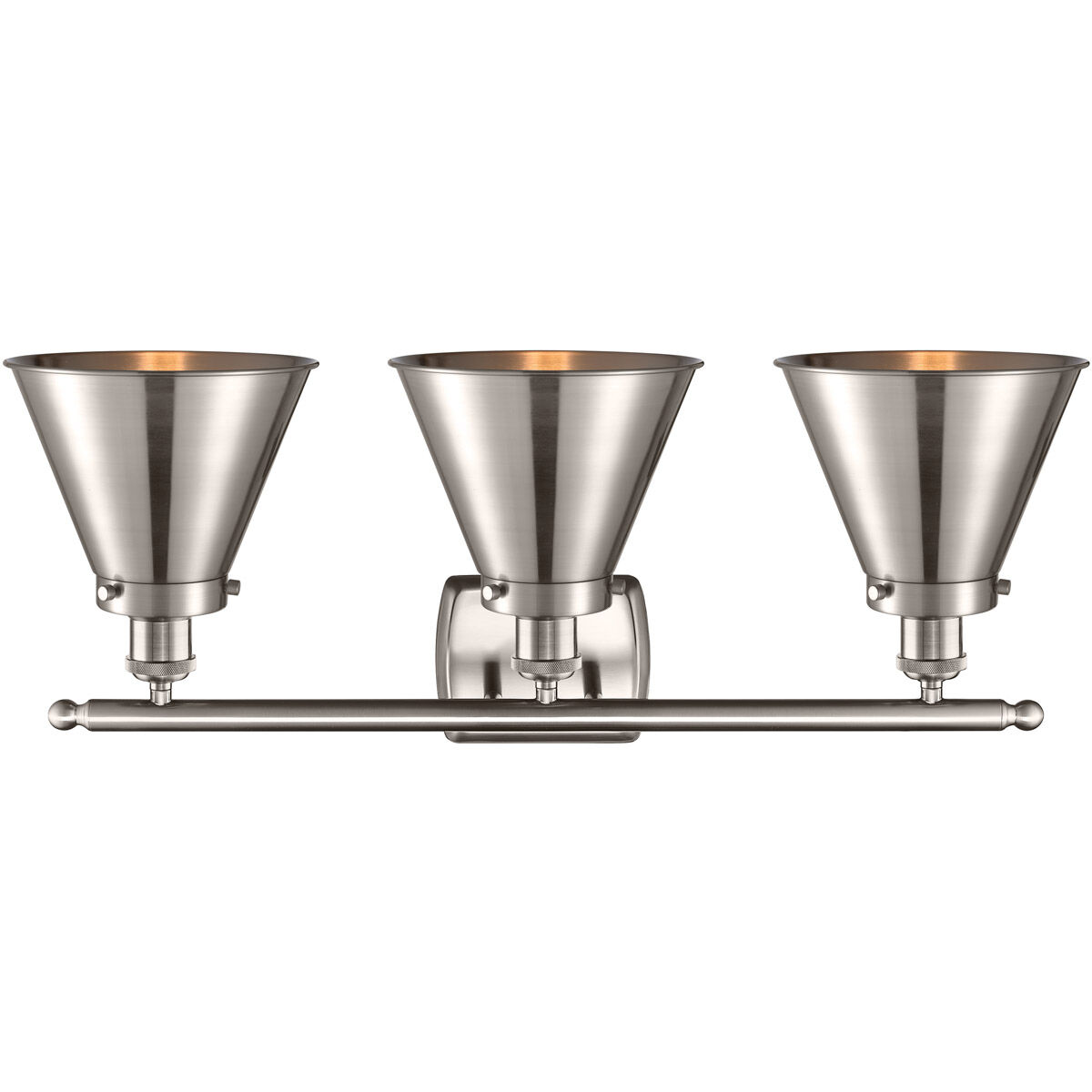 Ballston Appalachian 3 Light 26 inch Brushed Satin Nickel Bath Vanity Light Wall Light, Ballston