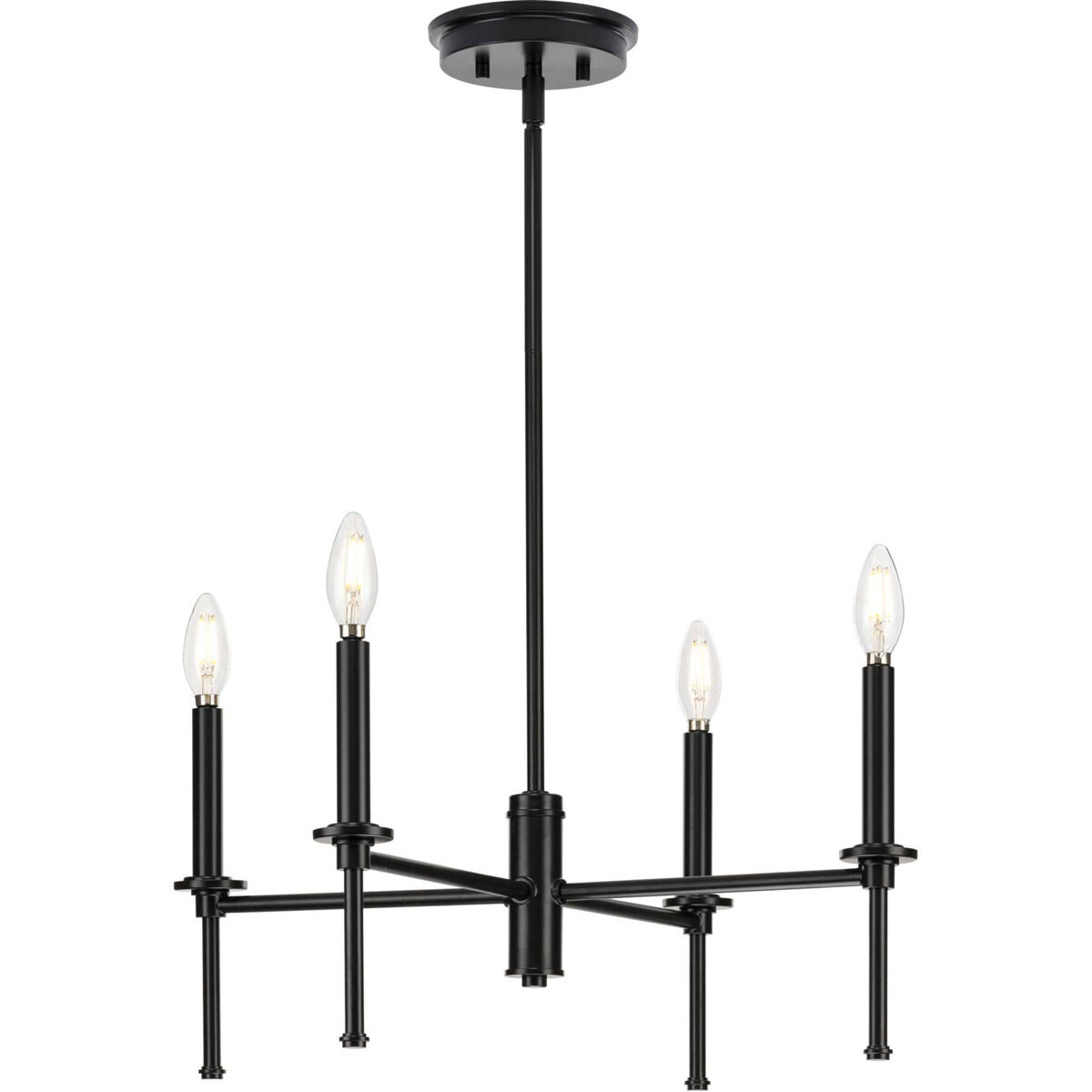 Elara 4 Light 23 inch Matte Black Chandelier Ceiling Light