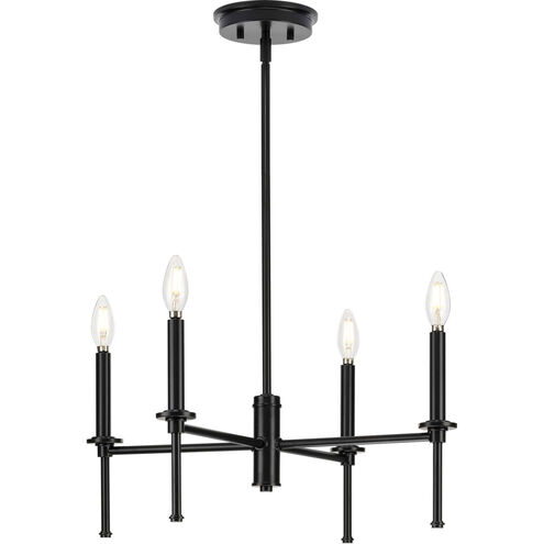Elara 4 Light 23 inch Matte Black Chandelier Ceiling Light
