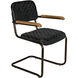 0045 Dark Walnut and Antique Brass Arm Chair