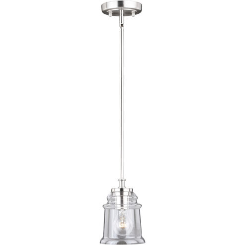 Toledo LED 5.25 inch Satin Nickel Mini Pendant Ceiling Light