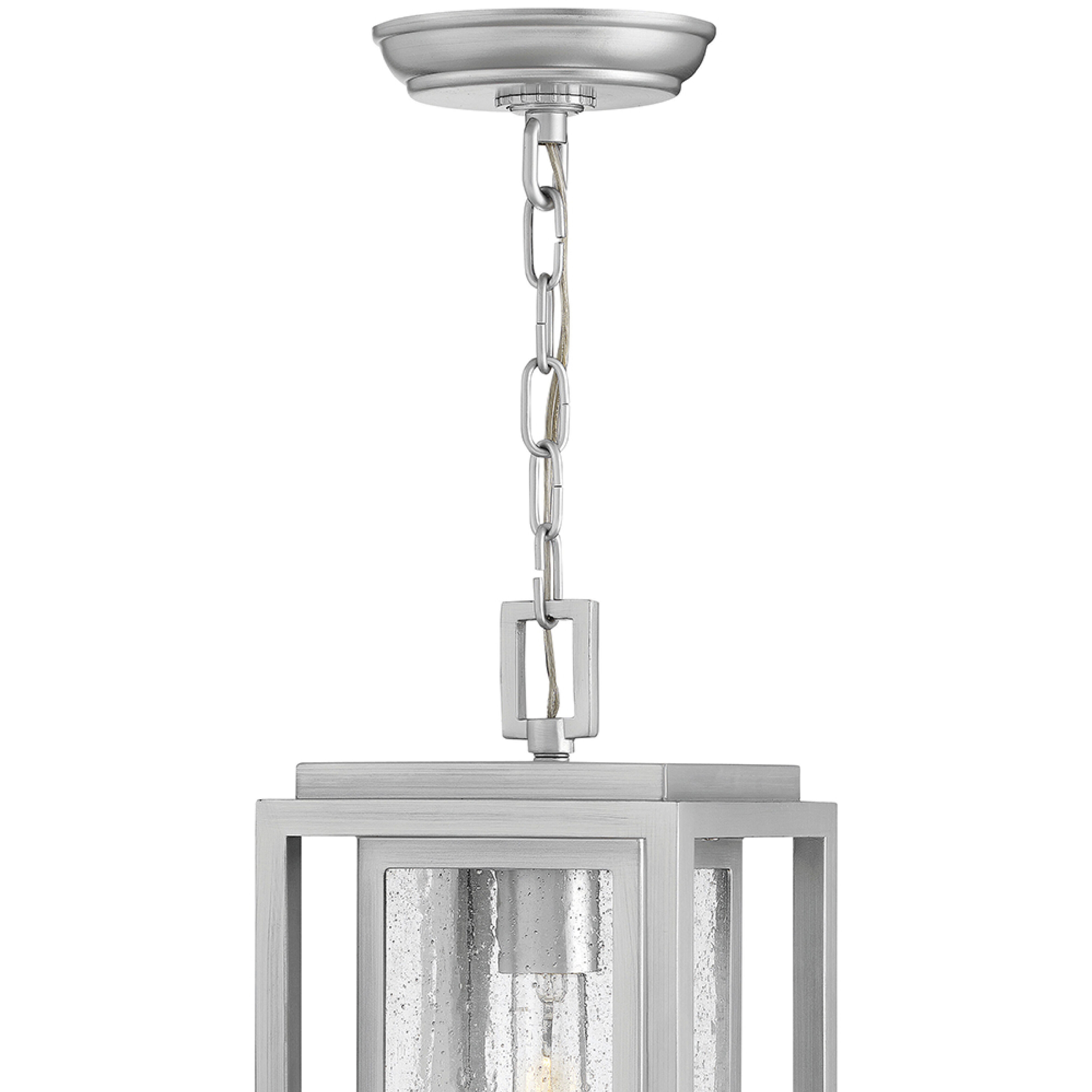 Coastal Elements Republic LED 7 inch Satin Nickel Outdoor Hanging Lantern, Estate Series