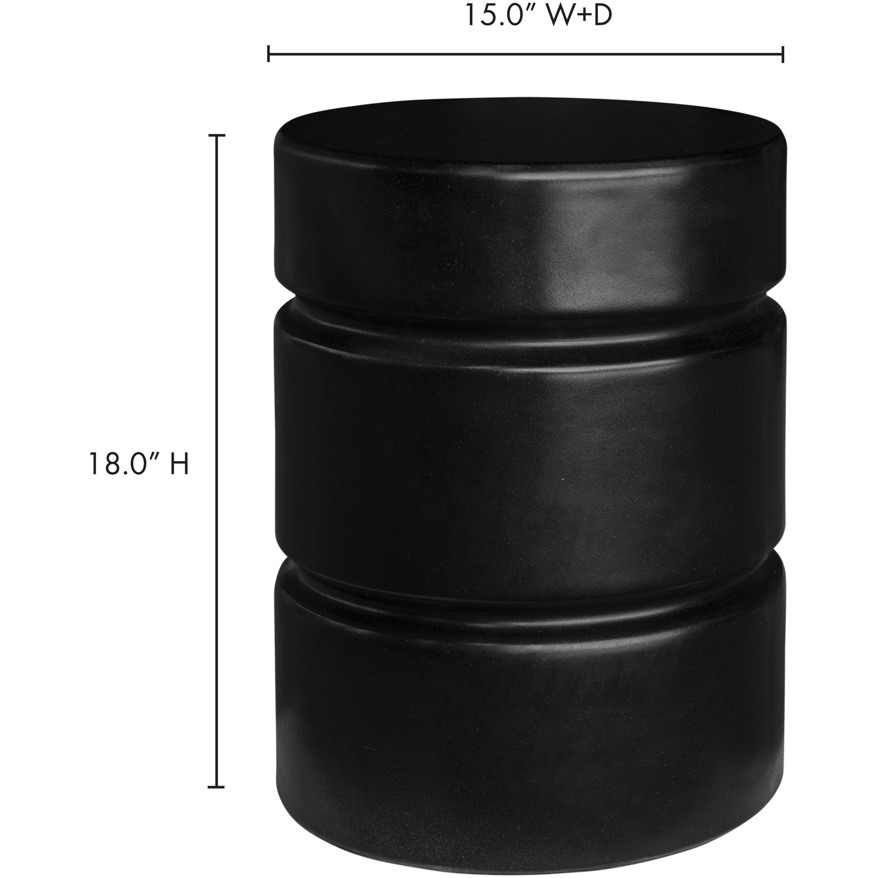 Whim 18 X 15 inch Black Accent Table