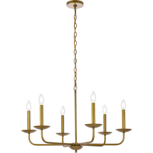 Cohen 6 Light 30 inch Brass Pendant Ceiling Light
