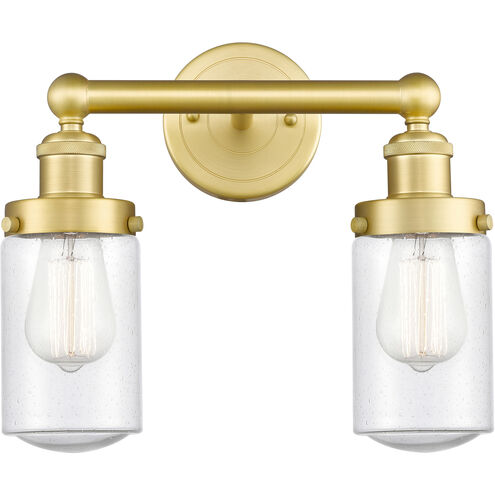 Dover 2 Light 15.5 inch Satin Gold Bath Vanity Light Wall Light in Seedy