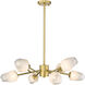 Canada 8 Light 28 inch Gold Chandelier Ceiling Light