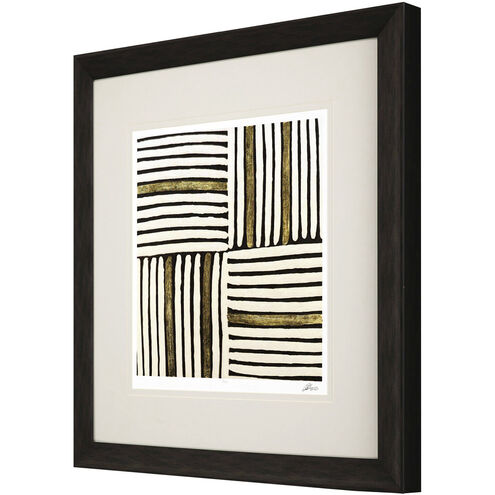 Gold Zulu Brown and Beige and Metallic and Neutral Framed Art