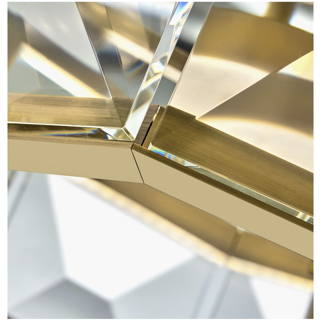 Jolie LED 19.5 inch Heritage Brass Foyer Light Ceiling Light, Semi-Flush Mount