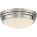Lucerne 2 Light 13.25 inch Satin Nickel Flush Mount Ceiling Light, Essentials