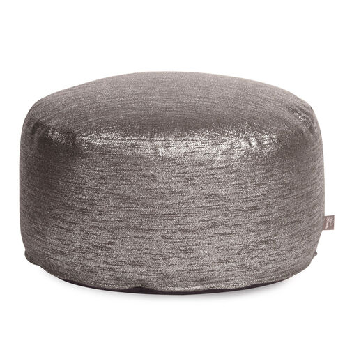 Pouf 12 inch Glam Zinc Foot Ottoman with Cover