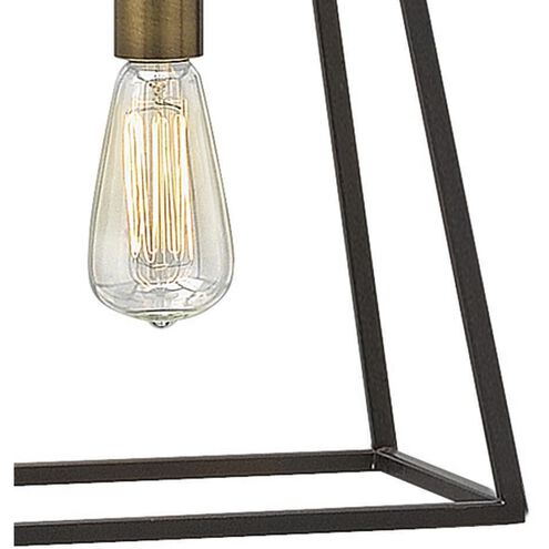 Fulton LED 10 inch Bronze with Heirloom Brass Indoor Pendant Ceiling Light, Large
