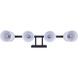 Bram 4 Light 29 inch Matte Black Vanity Fixture Wall Light