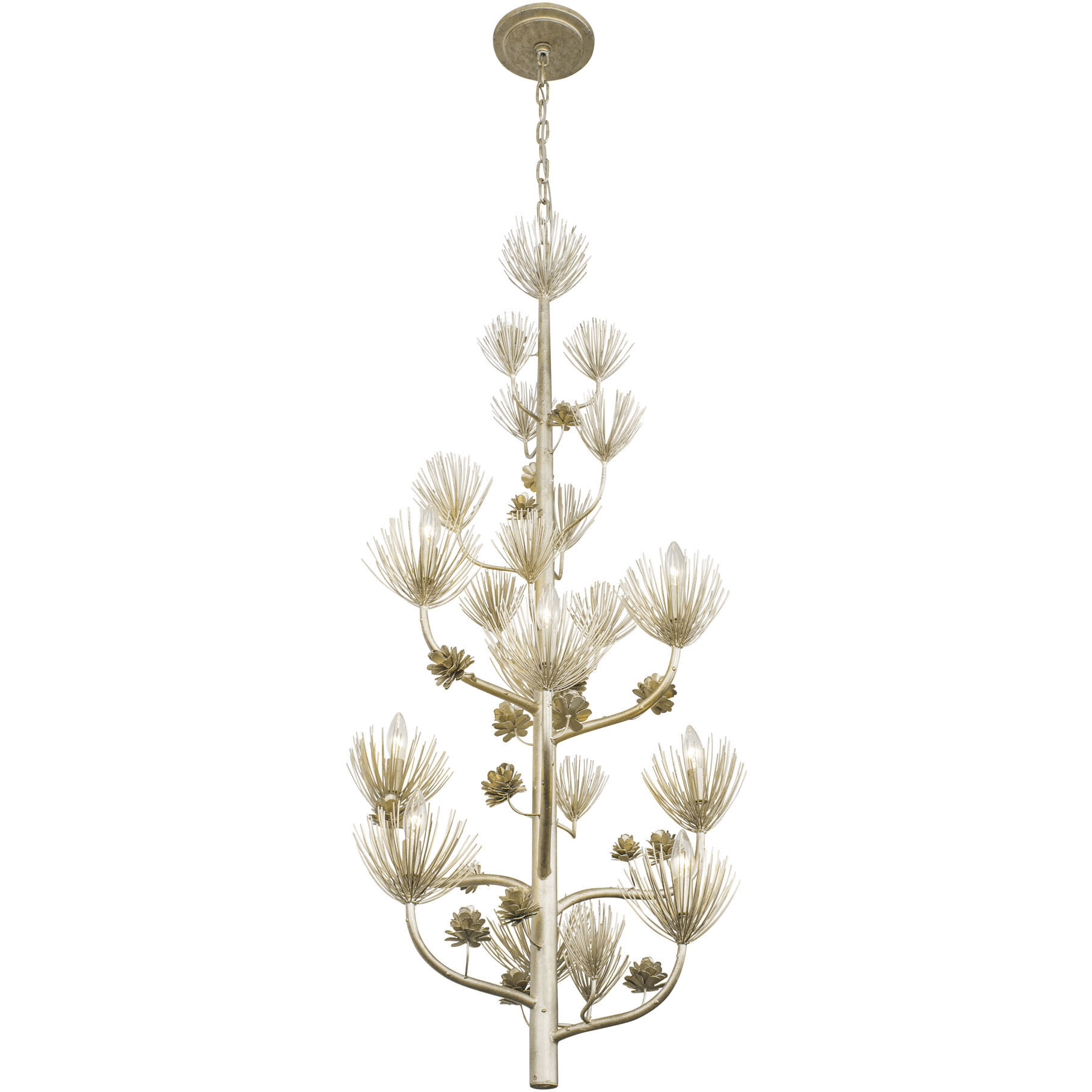Pinion 9 Light 30 inch Zen Gold Foyer Pendant Ceiling Light