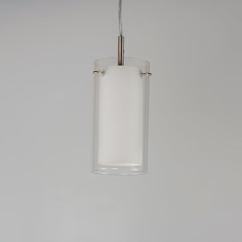 Duo LED 5 inch Satin Nickel Mini Pendant Ceiling Light