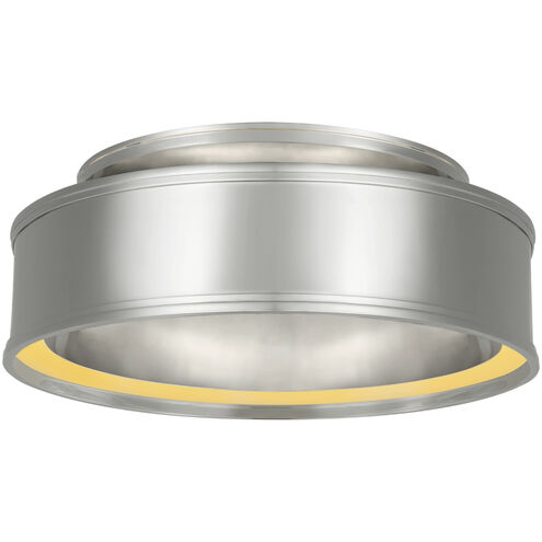 Chapman & Myers Connery LED 18 inch Polished Nickel Flush Mount Ceiling Light