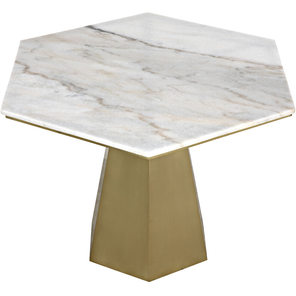 Demetria 43 X 37.5 inch Antique Brass Dining Table