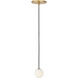 Sean Lavin Orbet LED 3 inch Hand Rubbed Antique Brass Pendant Ceiling Light