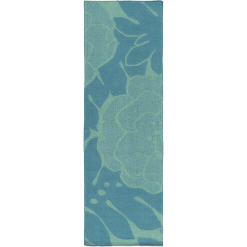 Paddington 96 X 30 inch Teal, Emerald Rug